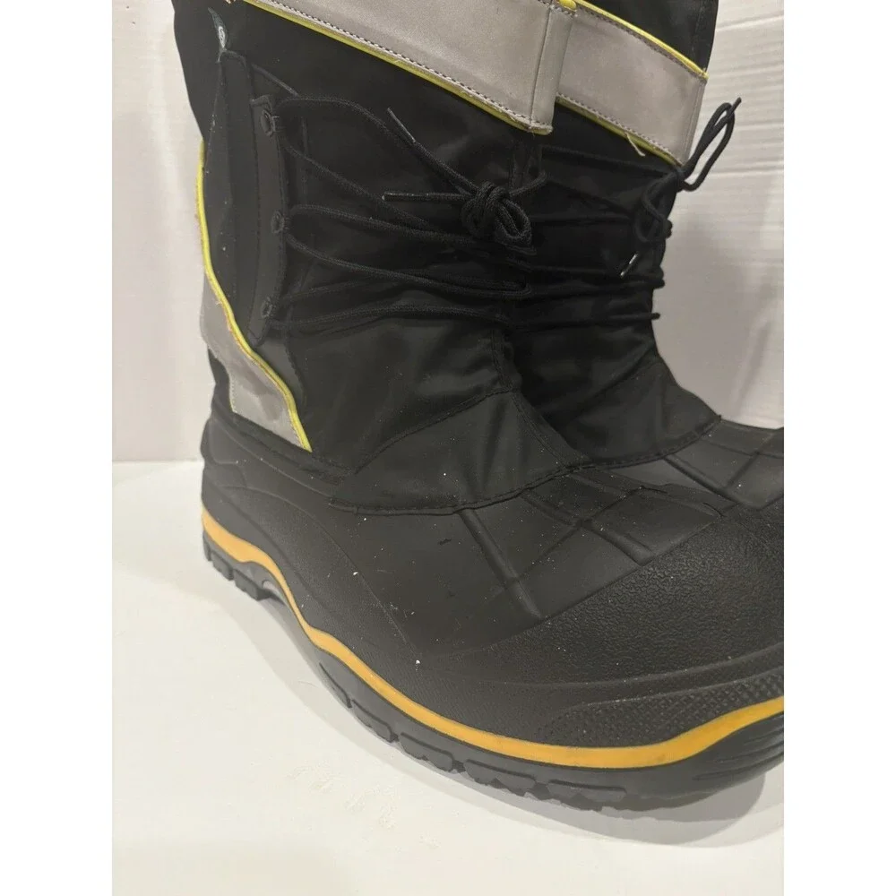 Baffin Derrick Polar Proven Winter Snow Boots Men’s US 14 Black Yellow